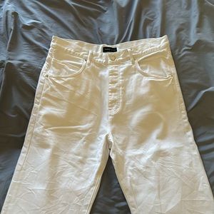 W34 L32 Purple Baggy White Jeans
